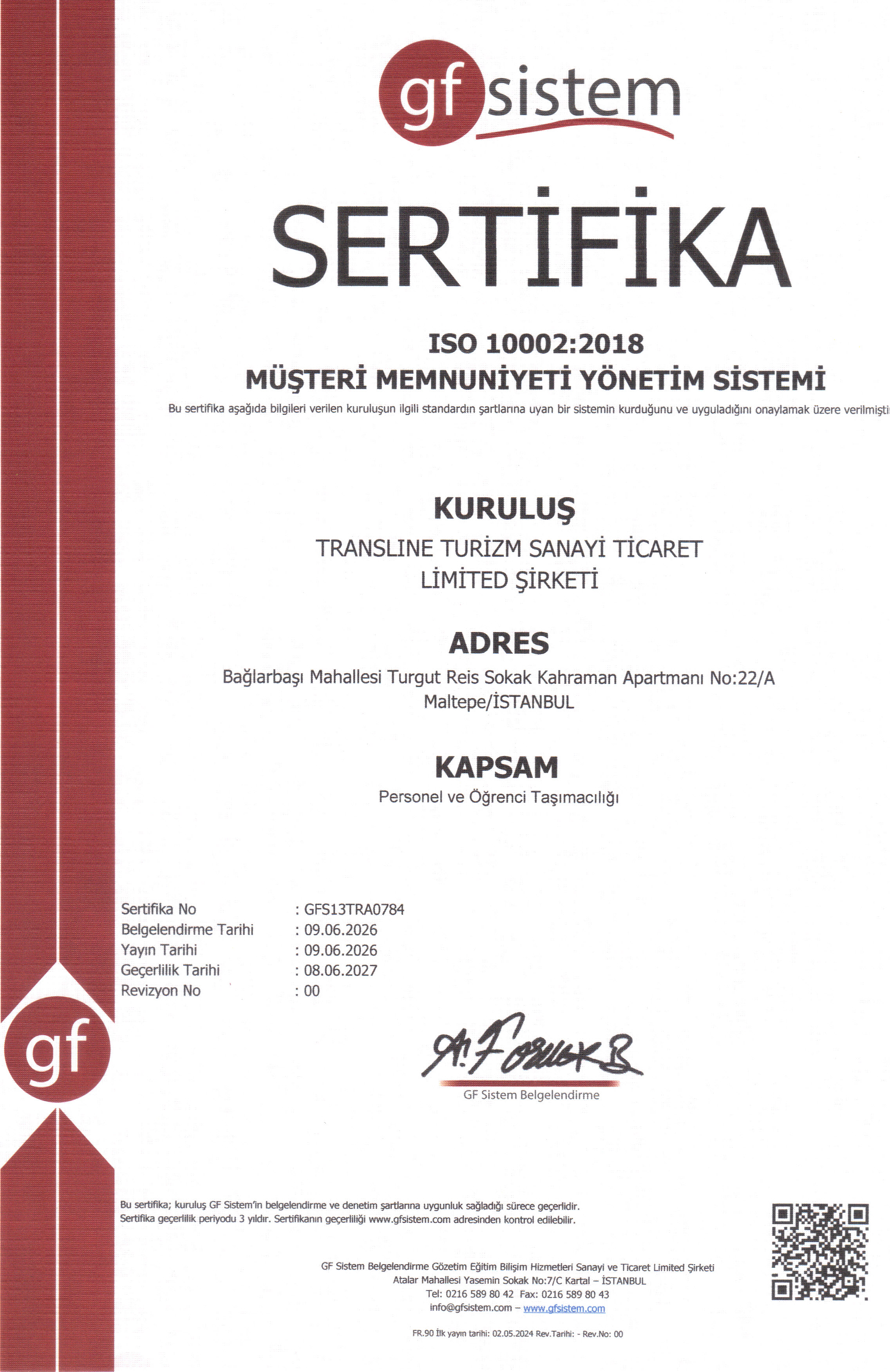 ISO 10002 Müşteri Memnuniyeti